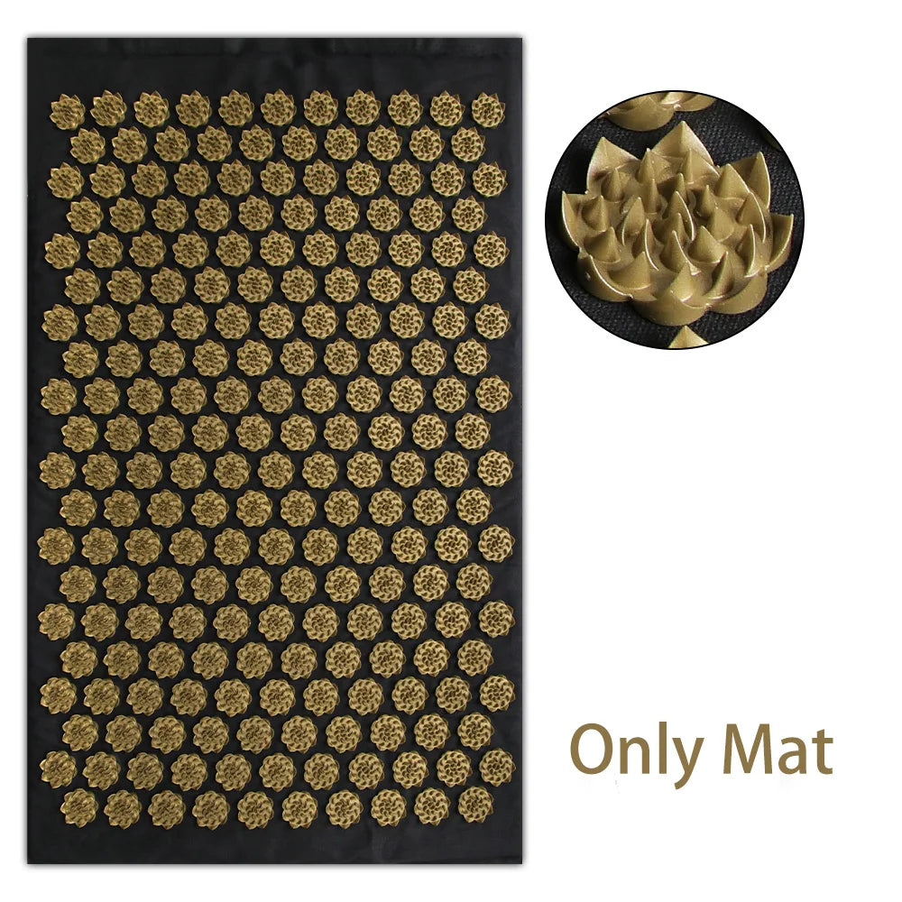 VaultHaus acupuncture massage mat featuring lotus flower design for relaxation and stress relief