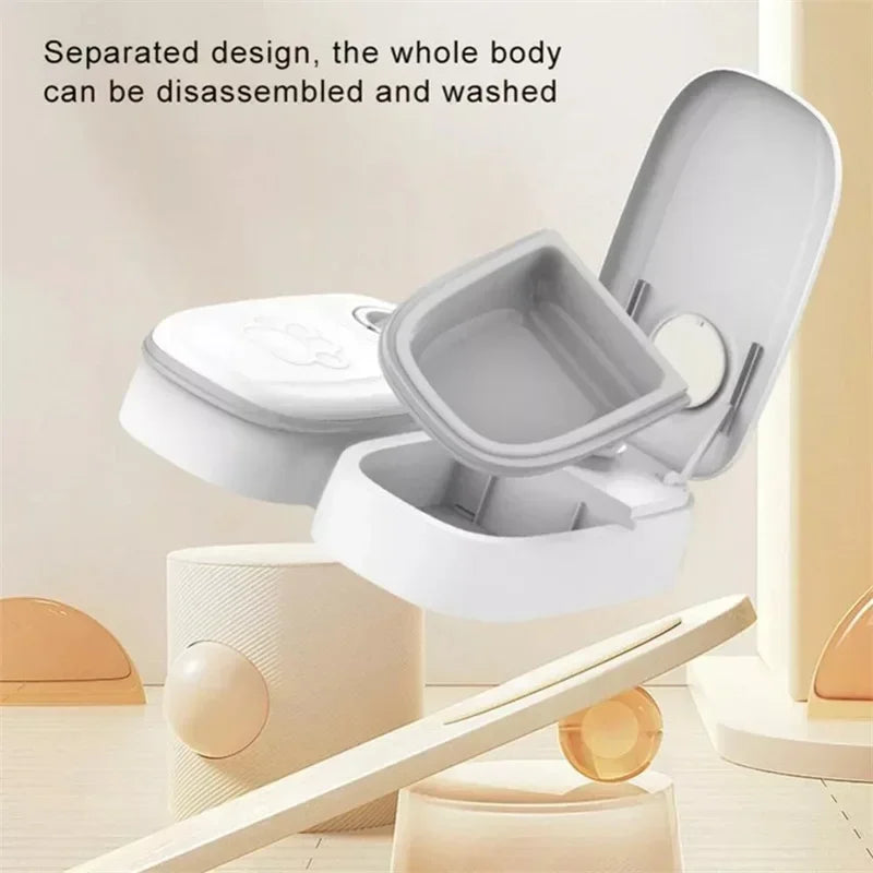 VaultHaus automatic pet food dispenser with a disassemblable design for easy cleaning and maintenance