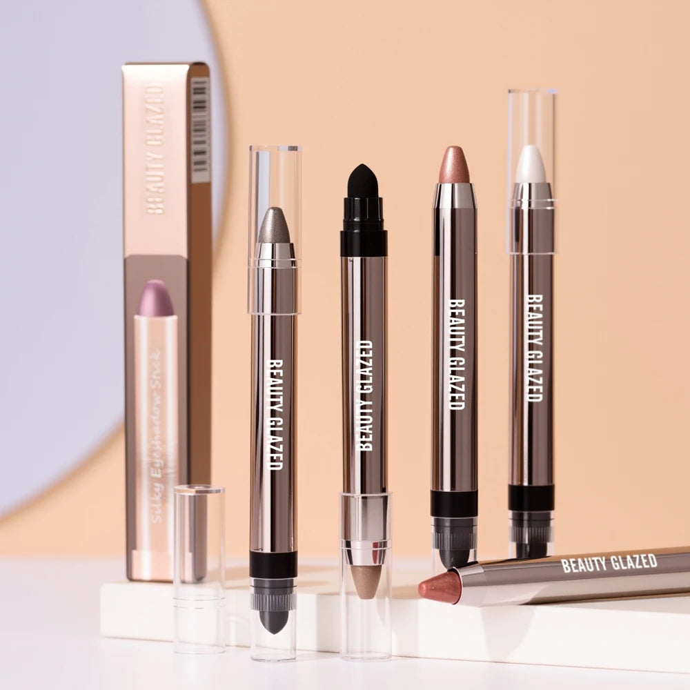 VaultHaus dual-ended highlighter eyeshadow pencil pearlescen set with multiple shades and clear caps