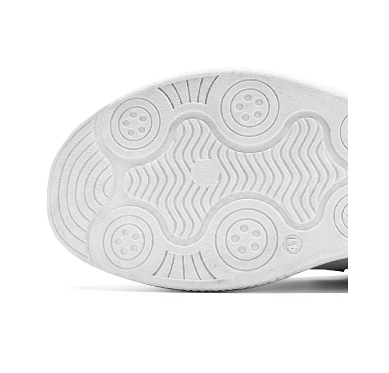 Close-up of the sole of VaultHaus comfortable non slip lace up men's sneakers showing detailed tread pattern