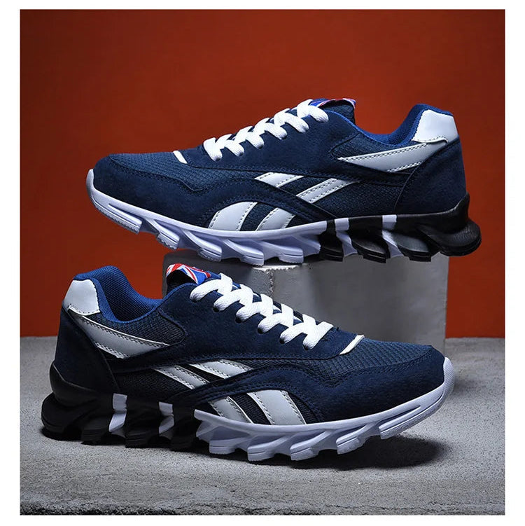 VaultHaus comfortable unisex walking sneakers in navy with white details and cushioned sole