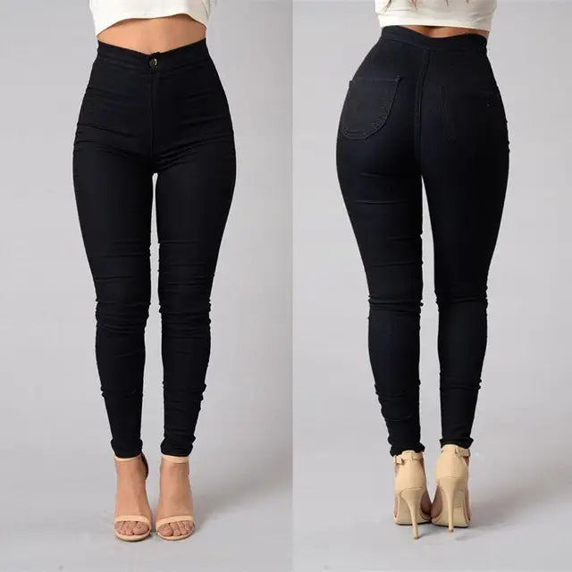 eprolo curve-friendly skinny jeans in black for a stylish and comfortable fit