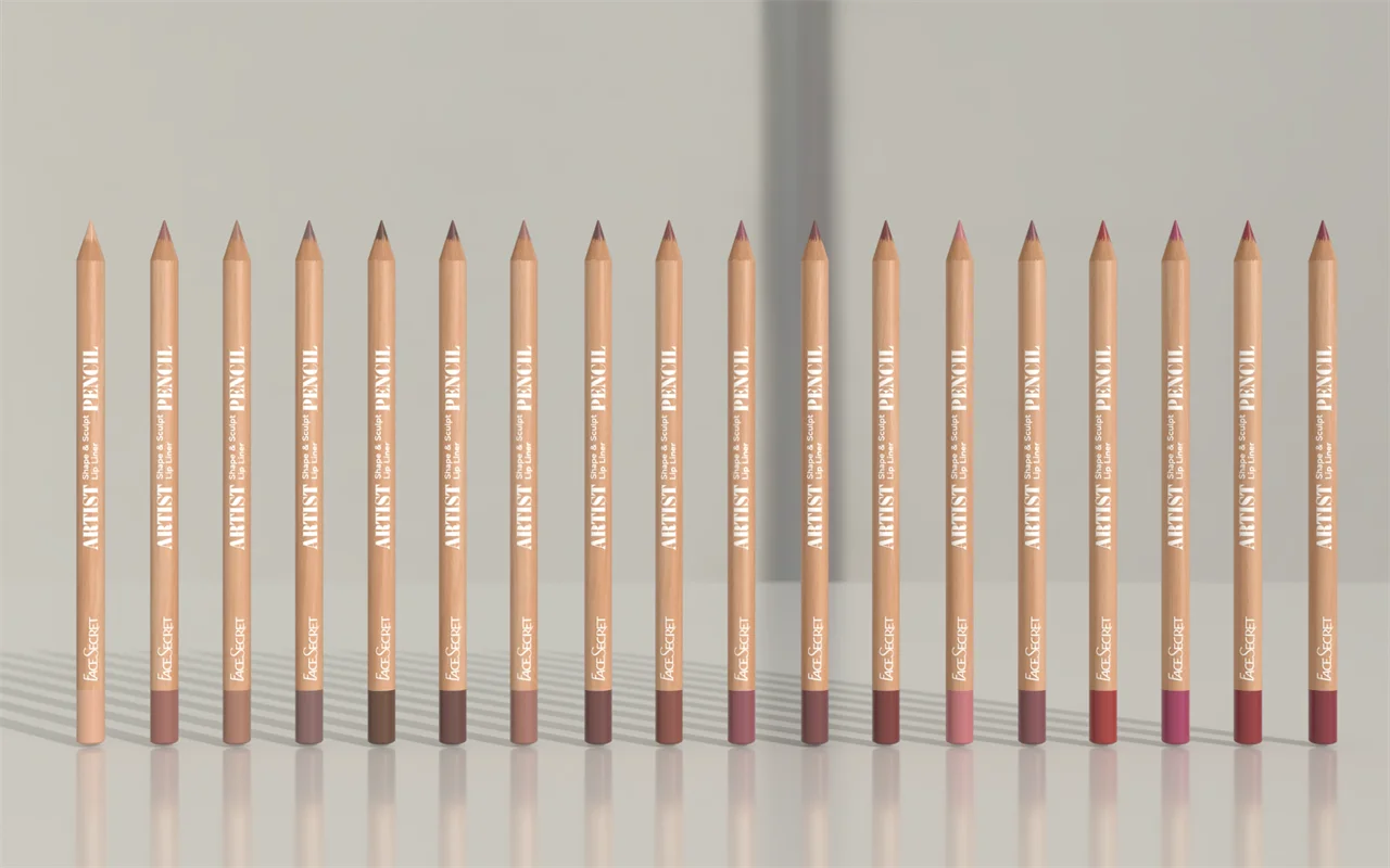 VaultHaus blendable lip liner kit featuring 20 versatile shades for precise application