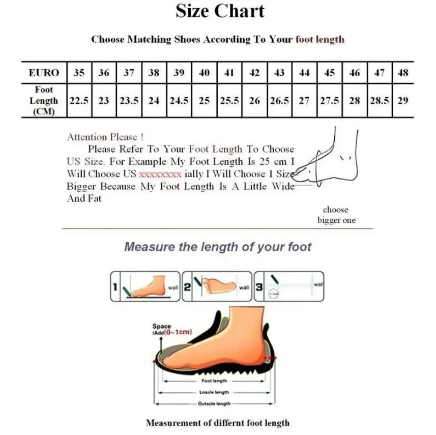 Size chart for French style pink slippers showing foot lengths in centimeters and Euro sizes