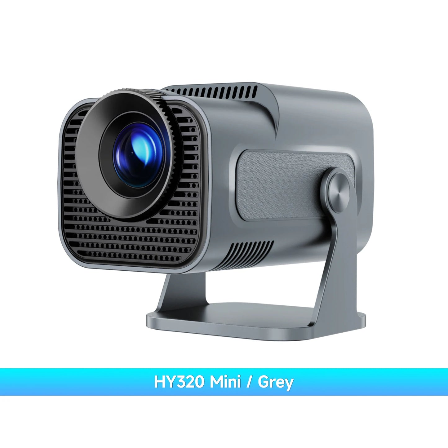 VaultHaus HY320 Mini Grey Projector featuring 720P Android projector for portable entertainment