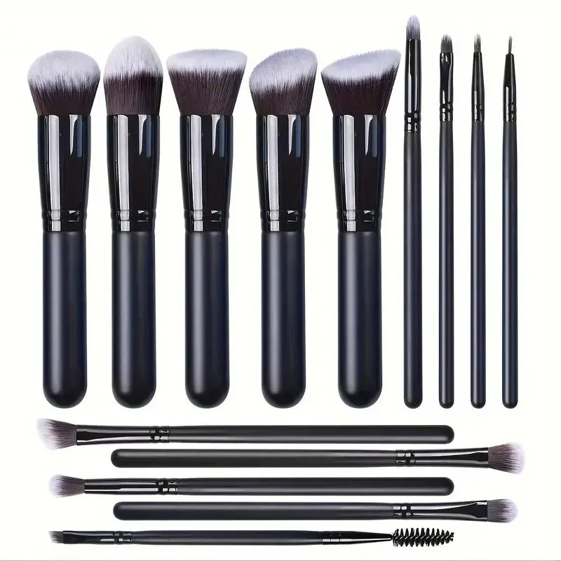 VaultHaus 14 piece makeup brush set with various brushes for flawless application and blending