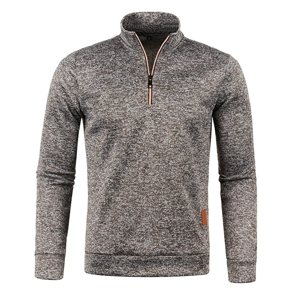 VaultHaus men's half zipper pullover in gray with a stylish design for casual outings