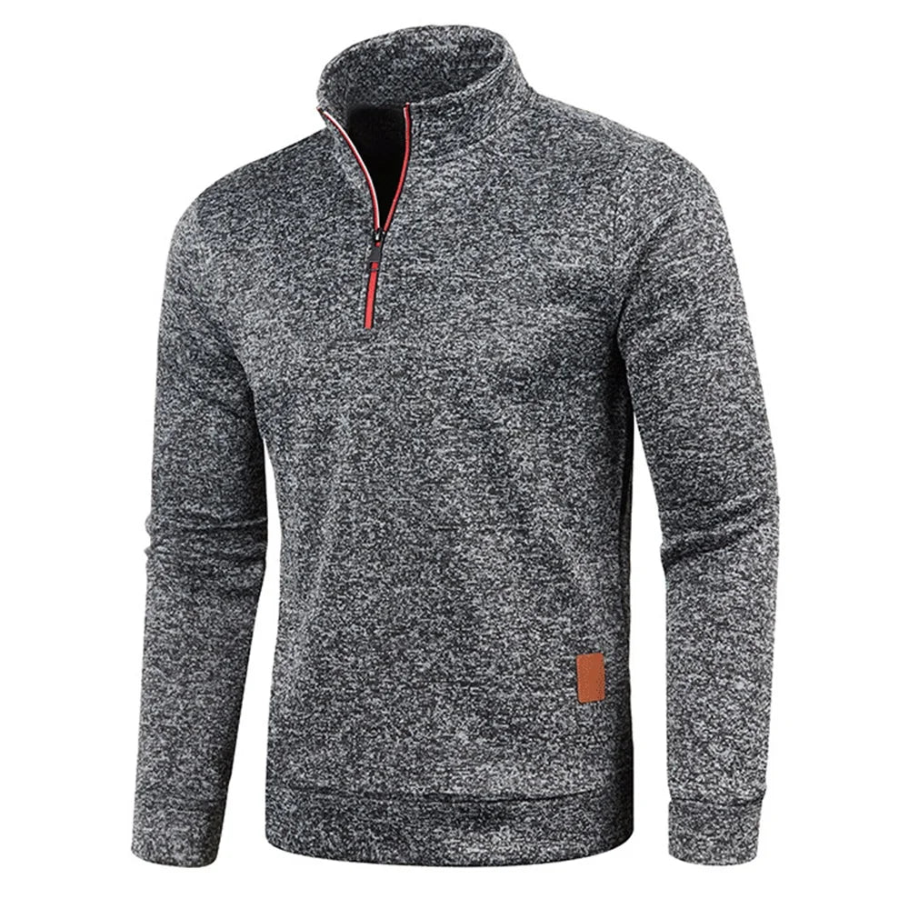 VaultHaus men's half zipper pullover in grey with a stylish design and comfortable fit for casual wear