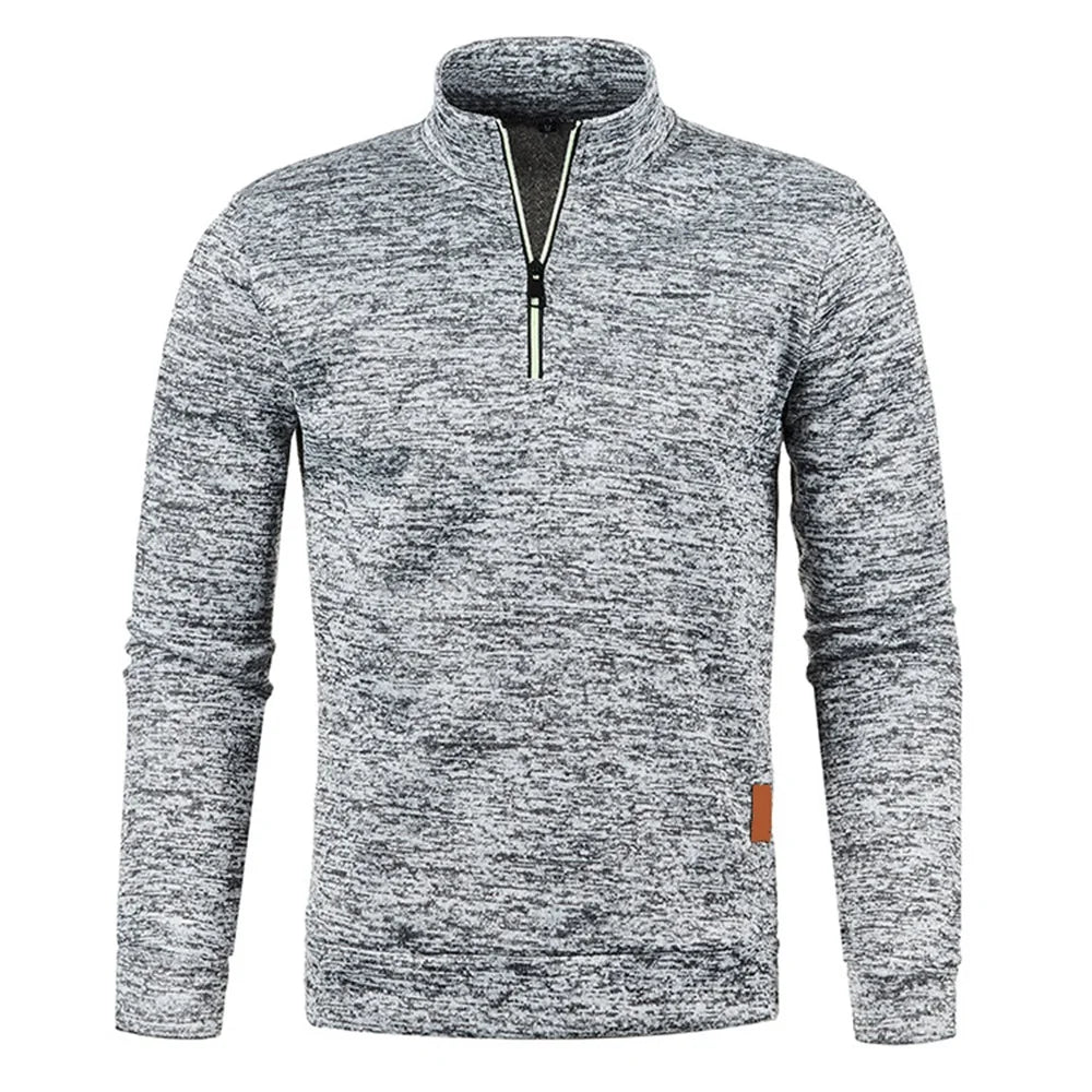 VaultHaus men's half zipper pullover in grey with a stylish and comfortable fit for everyday wear