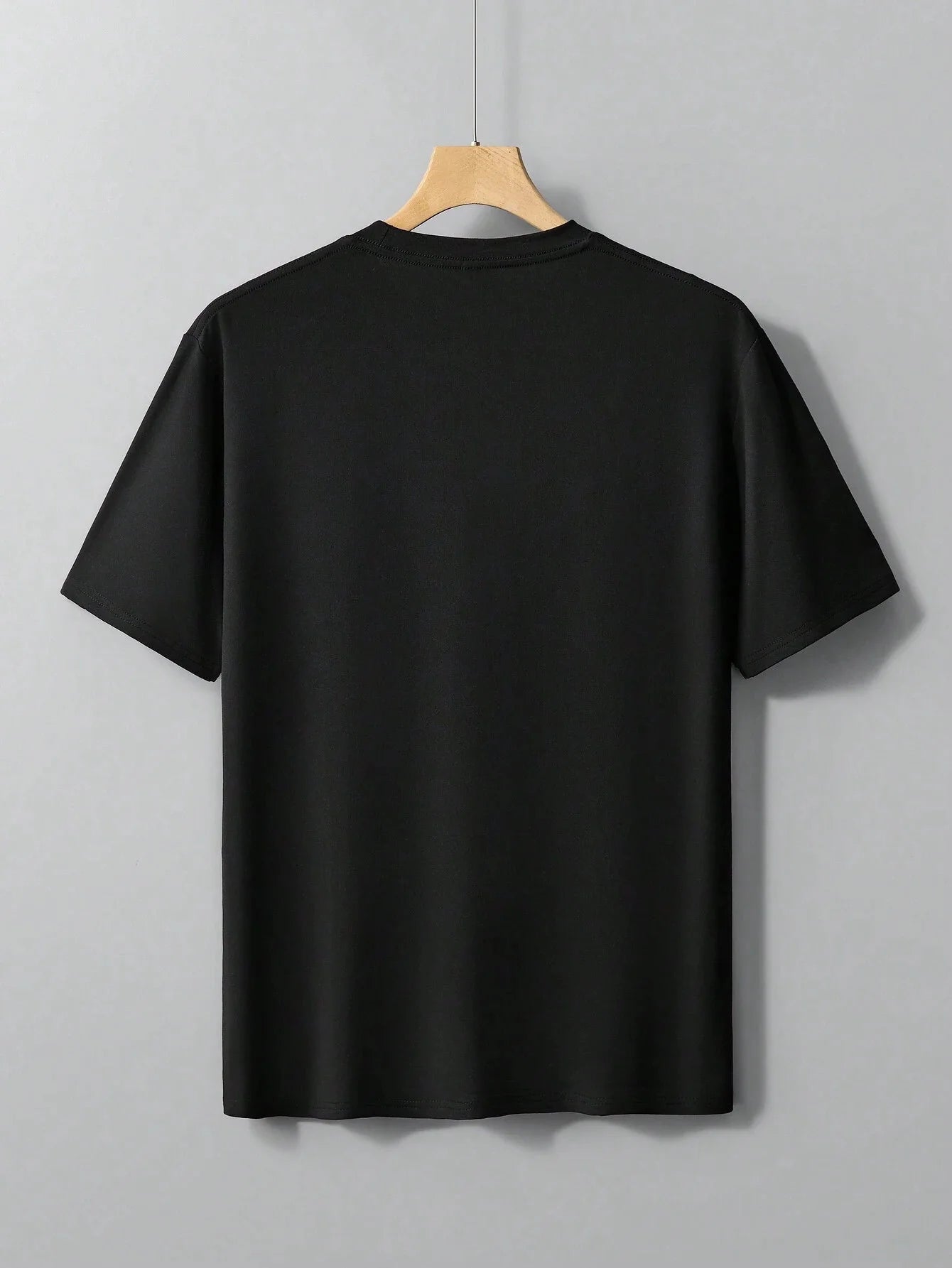 Back view of men's cotton summer graphic print bear t-shirt in black from VaultHaus