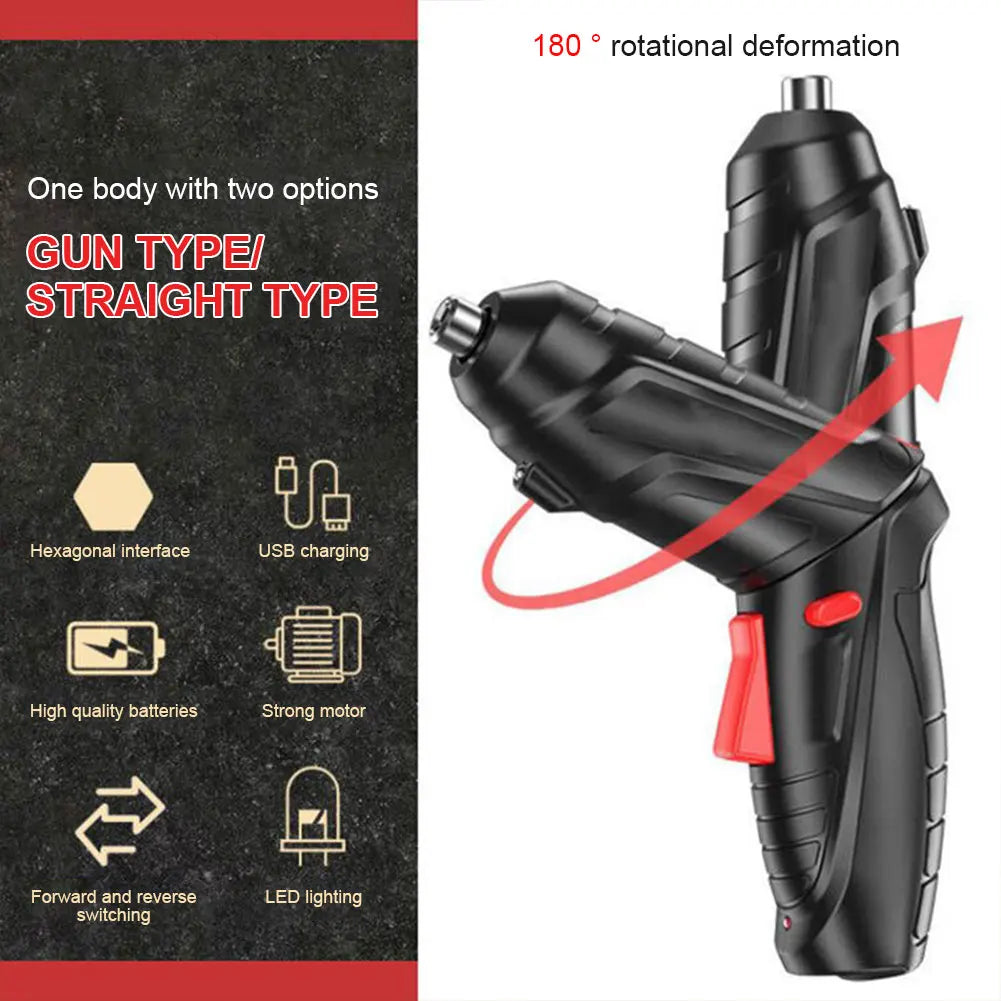 VaultHaus multifunctional household electric drill with dual options for versatile use and built-in LED lighting