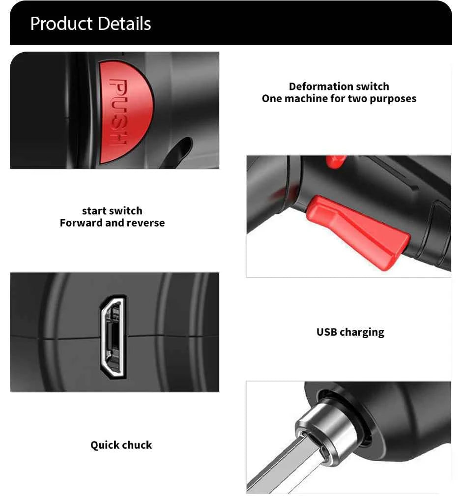 Multifunctional Household Electric Screwdriver Drill Kit