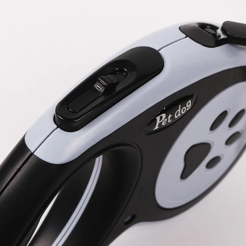 VaultHaus cat and dog retractable leash with easy-grip handle and secure locking mechanism