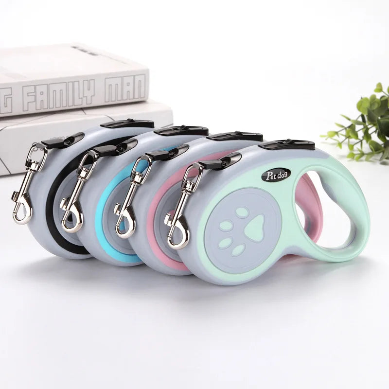 VaultHaus cat and dog retractable leash in multiple colors with durable clip for easy walking
