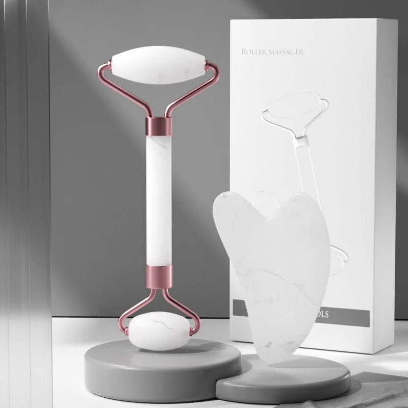 2Pcs Roller Guasha Board Resin Scraper Facial Massager with box for effective skincare routine