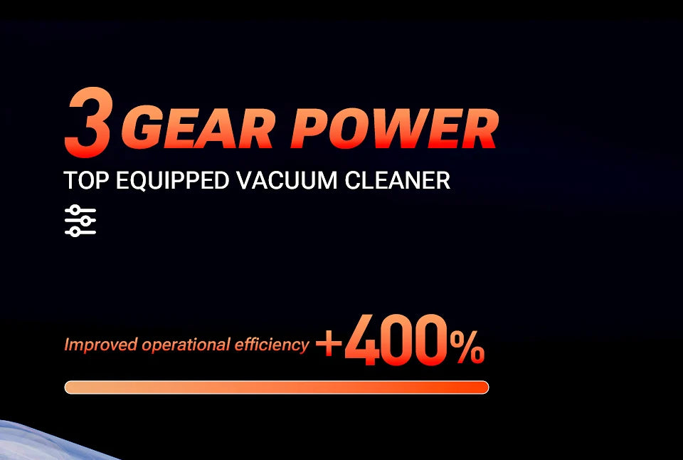 VaultHaus portable car vacuum cleaner with 3 gear power and improved operational efficiency