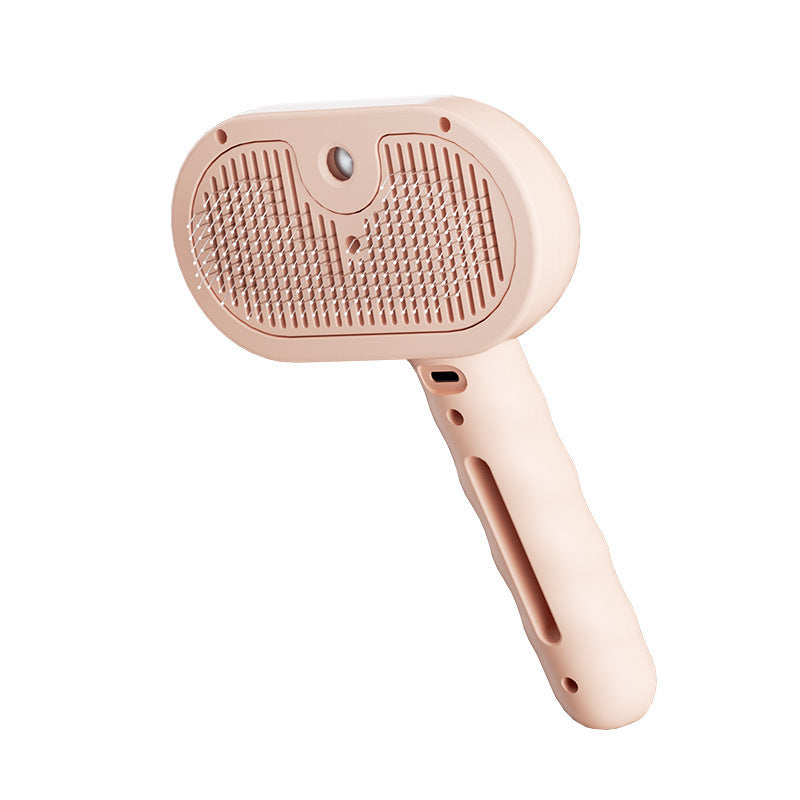 eprolo Upgraded Pet Electric Grooming Comb in beige with ergonomic handle for easy pet hair removal