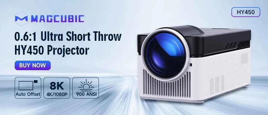 4K Home Theater Projector with Stereo Sound