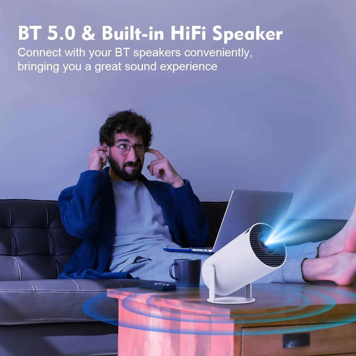 4K Home Theater Projector with Stereo Sound