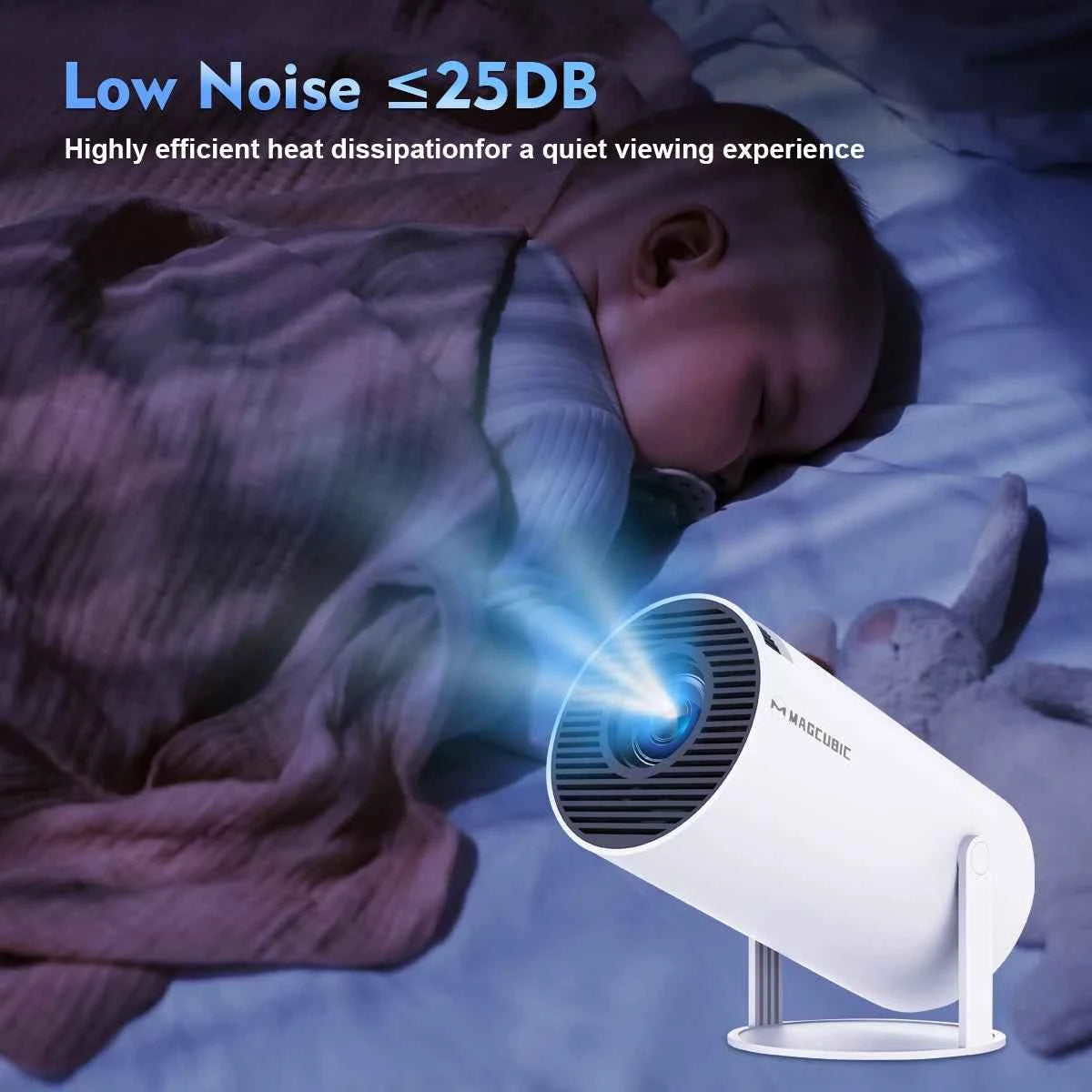 4K Home Theater Projector with Stereo Sound