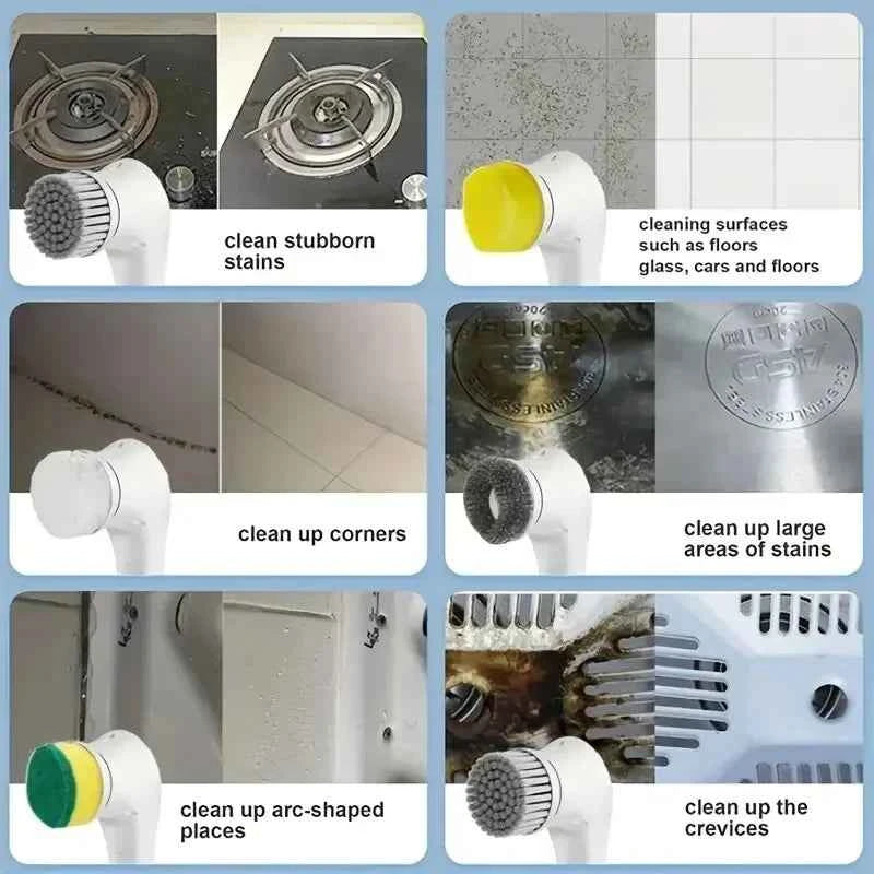 5 in 1 Cleaning Brush for Bathroom Scrubbing