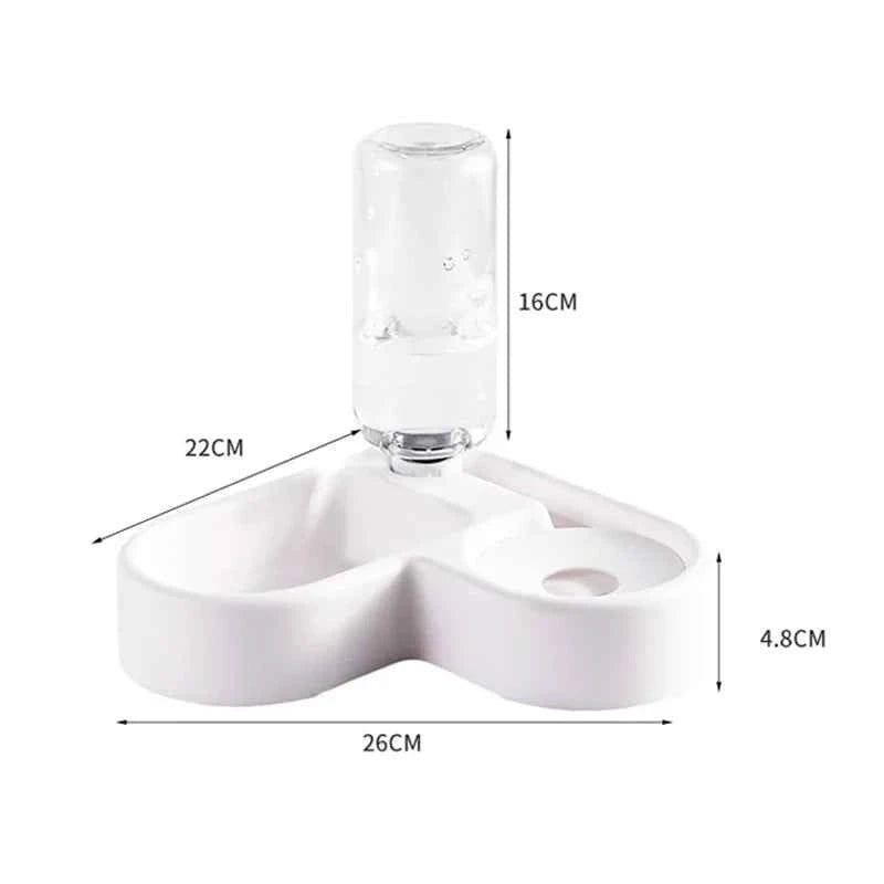 Automatic Pet Water Bowl With Food Dispenser Cats And Dogs