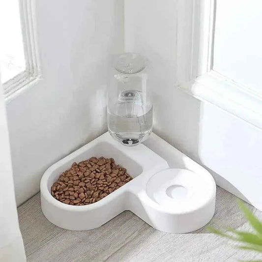 Automatic Pet Water Bowl With Food Dispenser Cats And Dogs