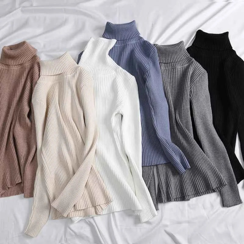 Autumn Winter Turtleneck Jumpers - Cozy & Chic