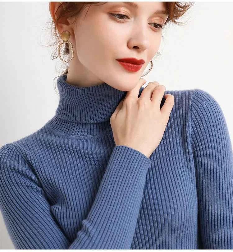 Autumn Winter Turtleneck Jumpers - Cozy & Chic