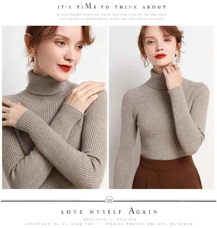 Autumn Winter Turtleneck Jumpers - Cozy & Chic