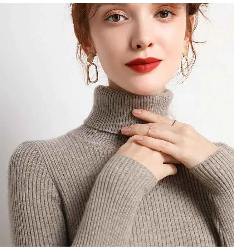 Autumn Winter Turtleneck Jumpers - Cozy & Chic