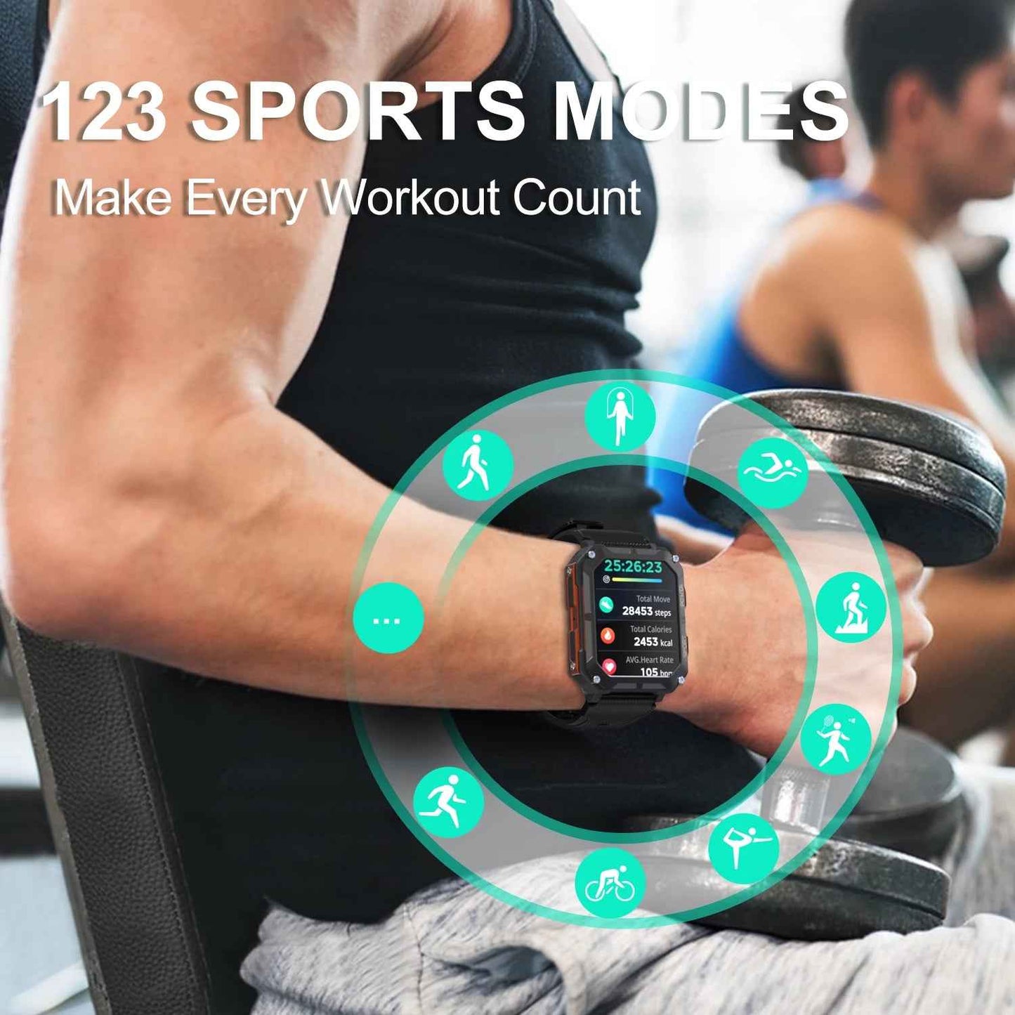 C20 Pro Smart Watch Men Rugged Design