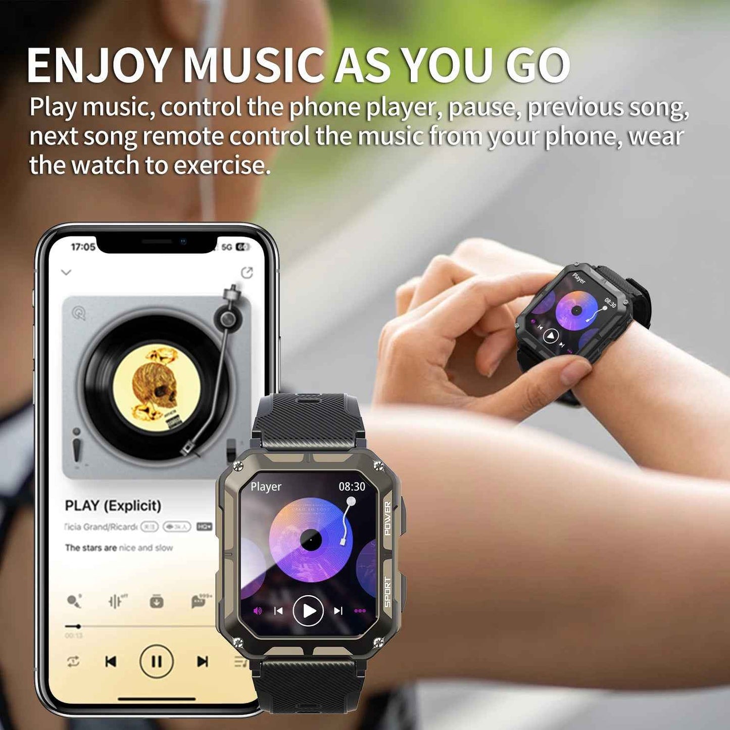 C20 Pro Smart Watch Men Rugged Design