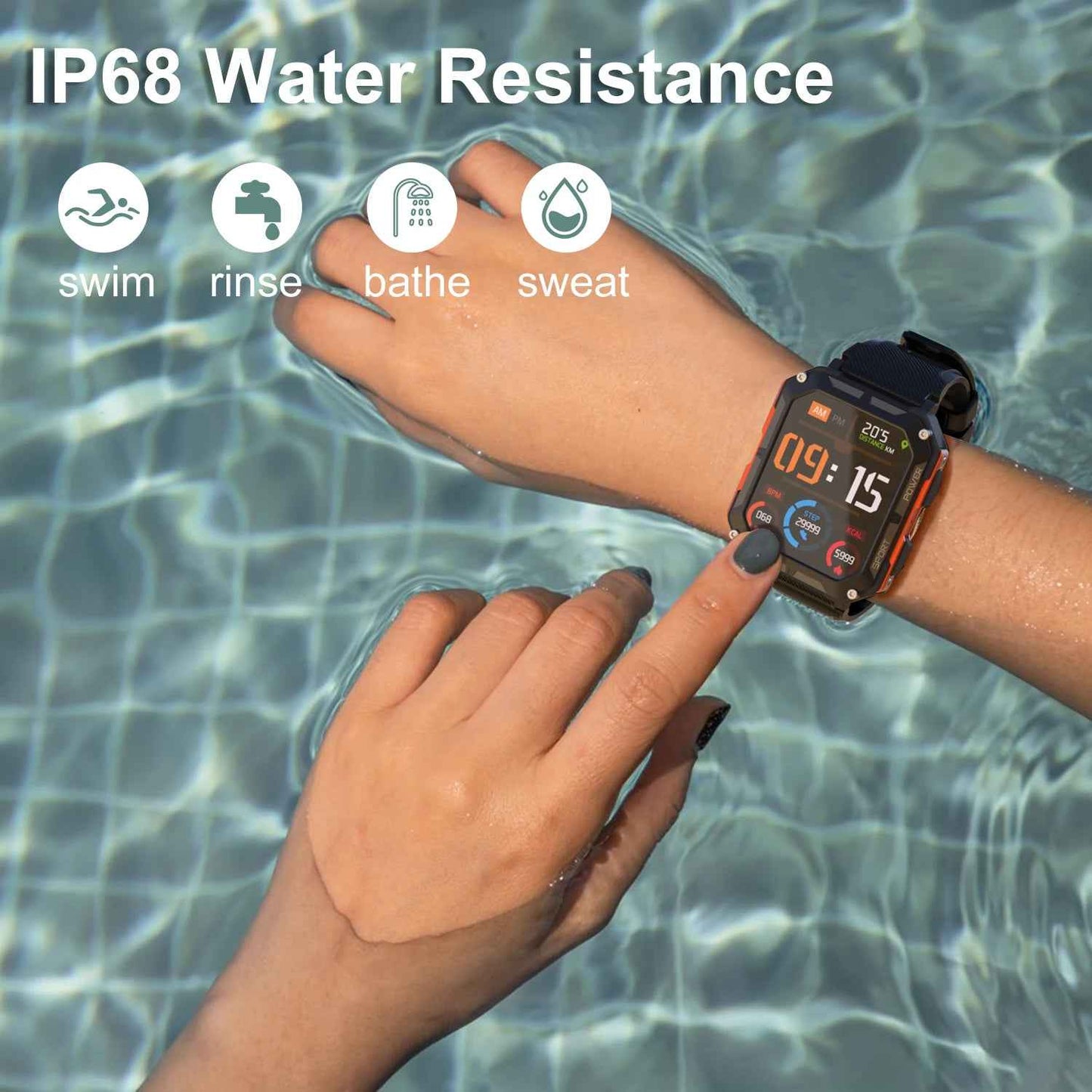 C20 Pro Smart Watch Men Rugged Design
