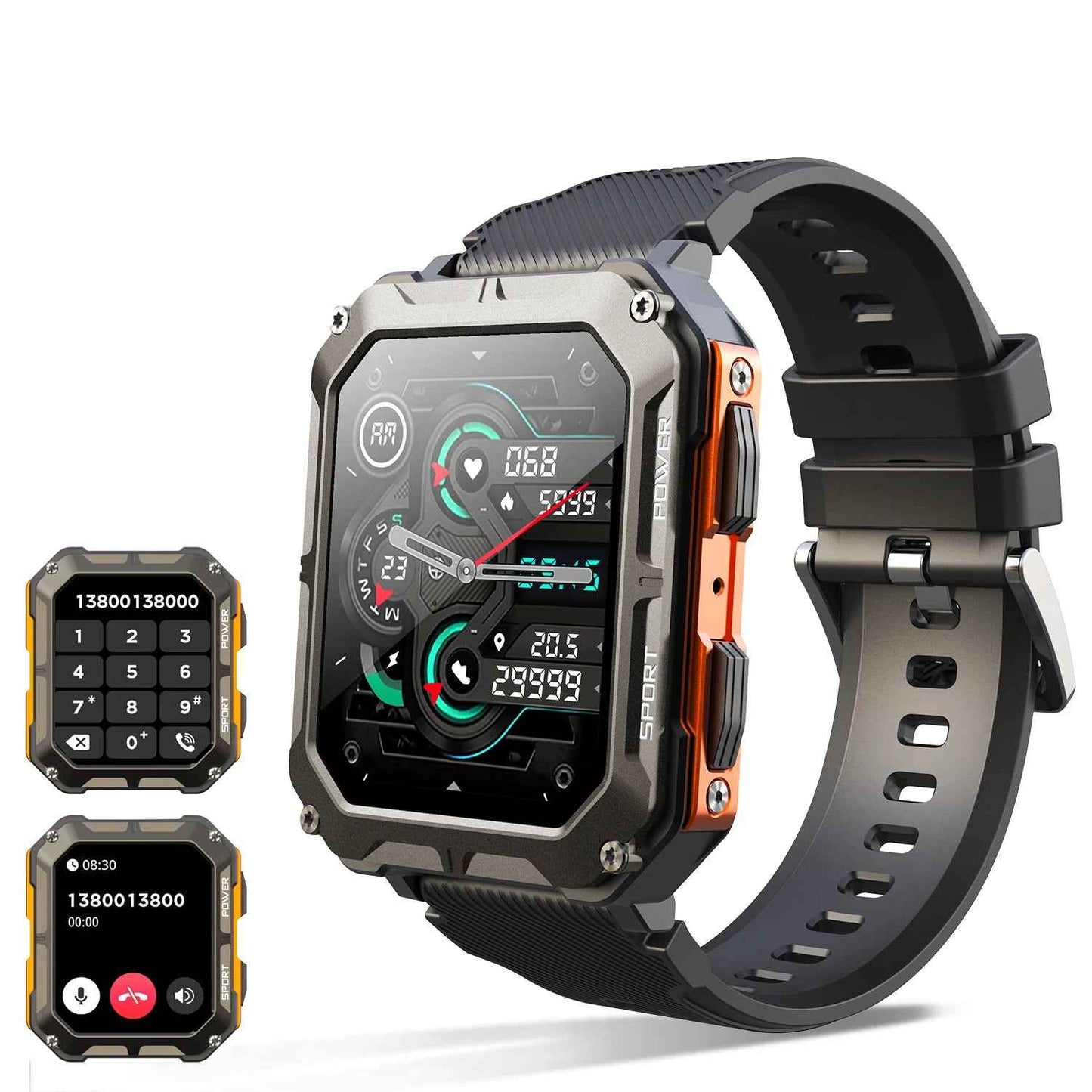 C20 Pro Smart Watch Men Rugged Design