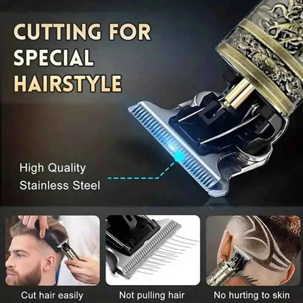 Electric Hair Clipper with LCD Display
