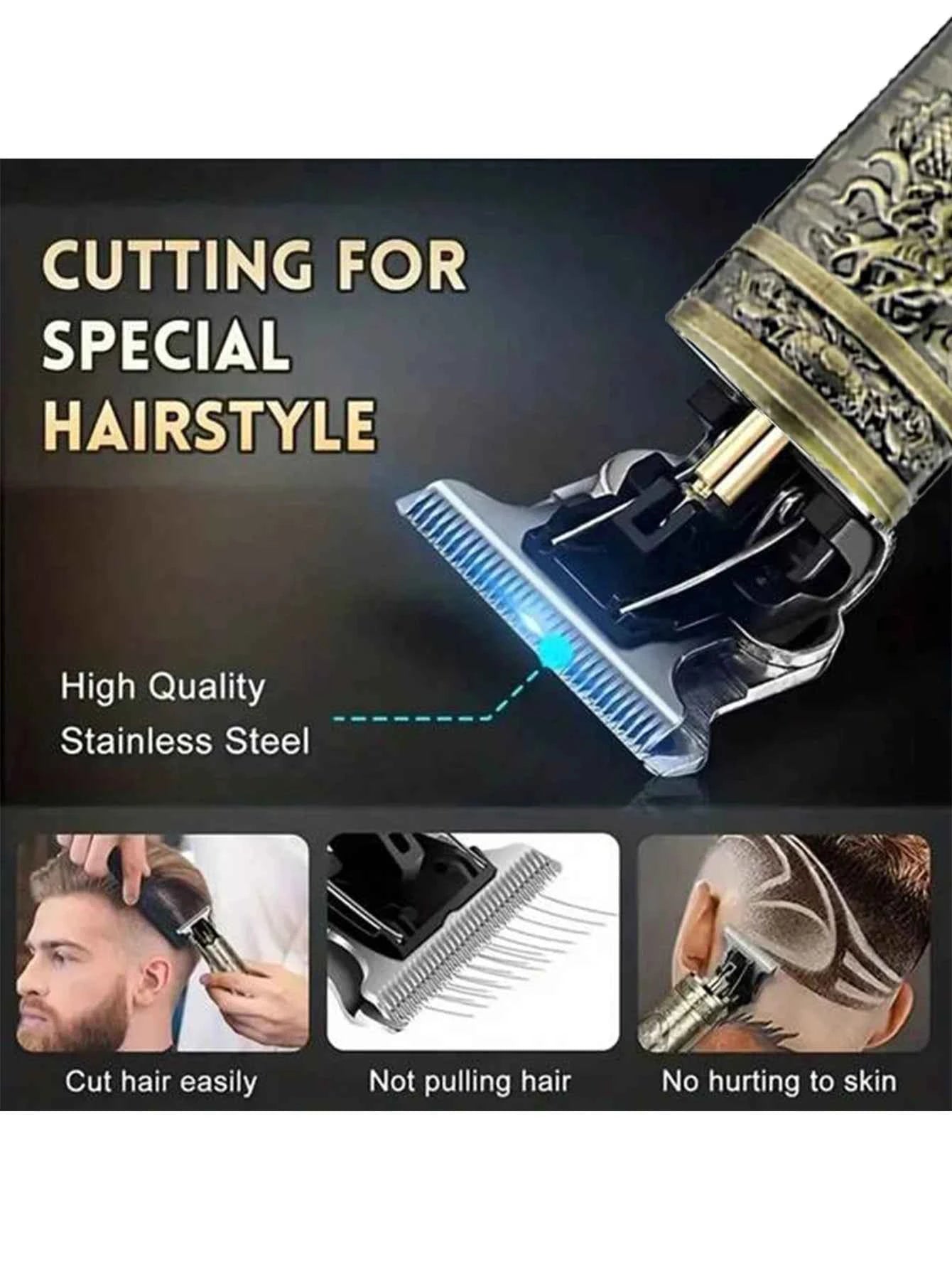 Electric Hair Clipper with LCD Display