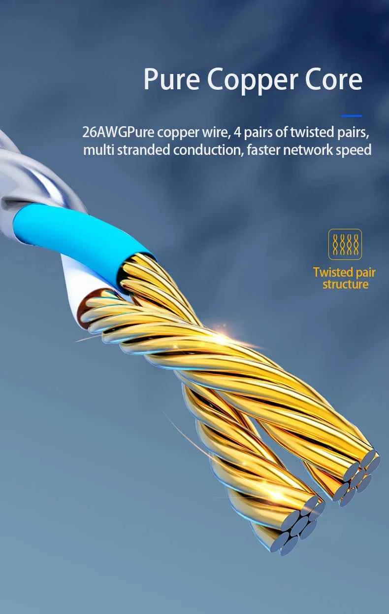 Gaming Ethernet Cable Cat8 40Gbps - Ultra Fast