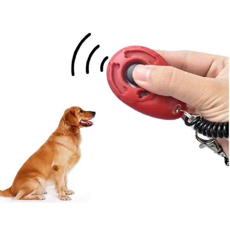 VaultHaus red dog training clicker for effective communication with your dog during training sessions