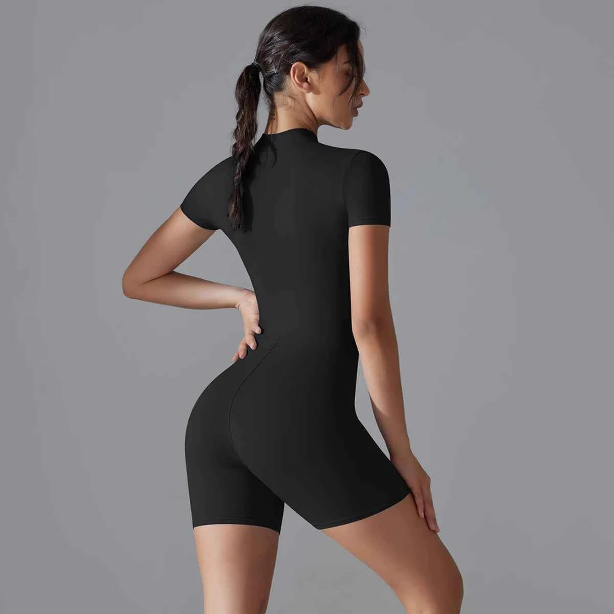 Short Sleeve Fitness Bodysuit Activewear