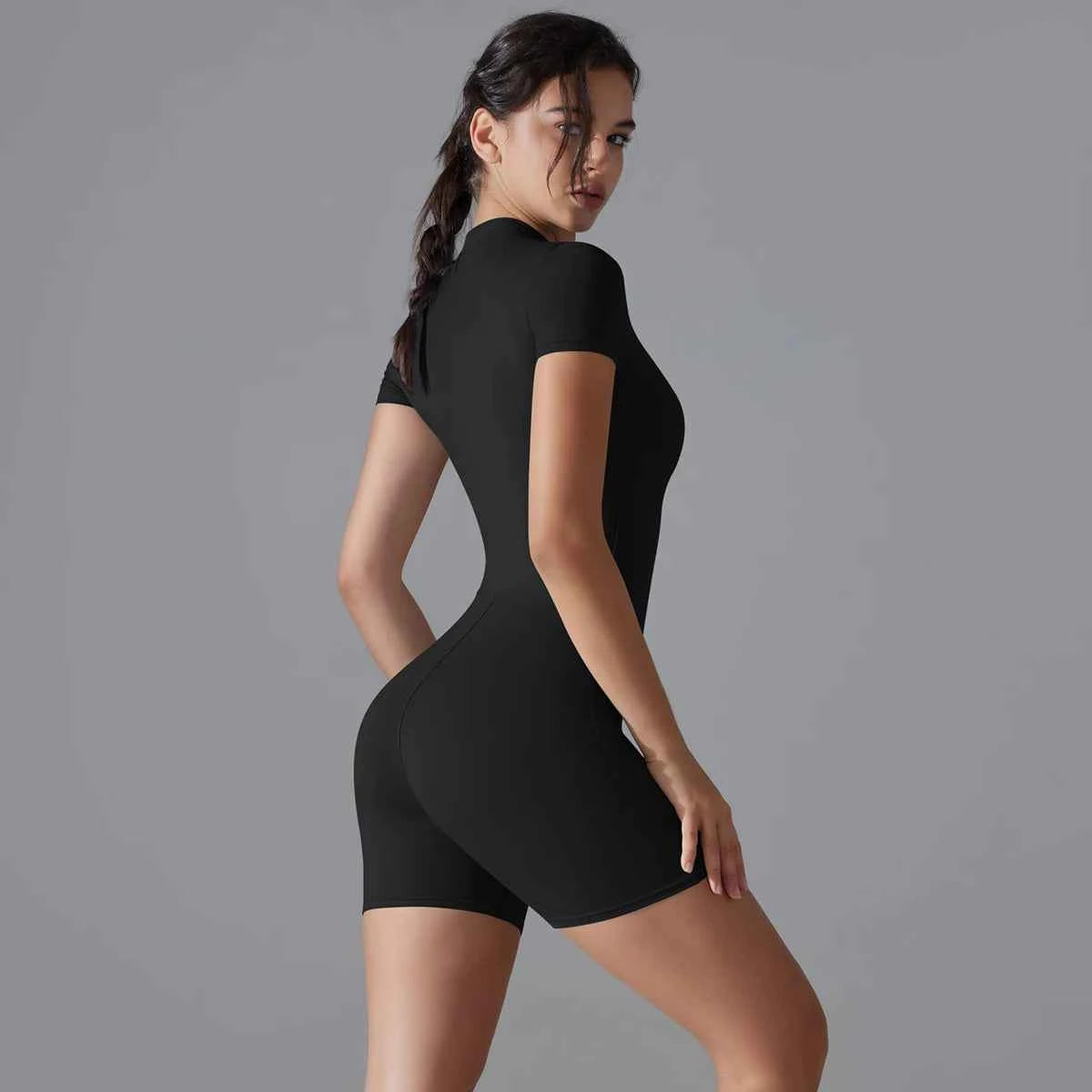 Short Sleeve Fitness Bodysuit Activewear