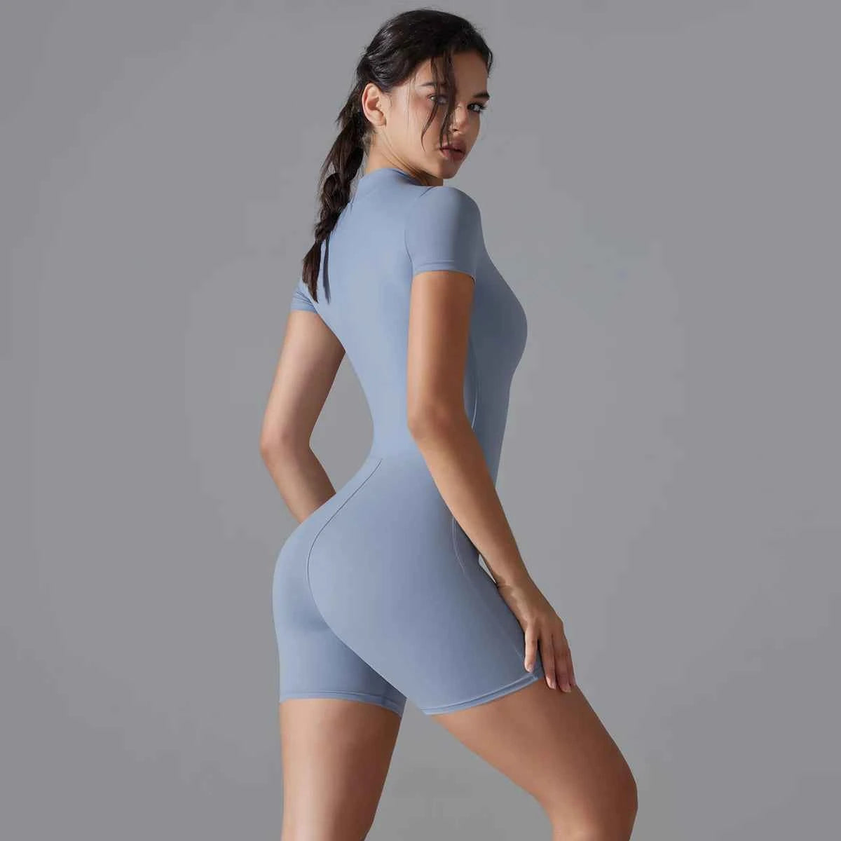 Short Sleeve Fitness Bodysuit Activewear