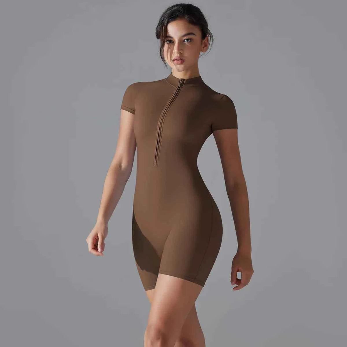Short Sleeve Fitness Bodysuit Activewear