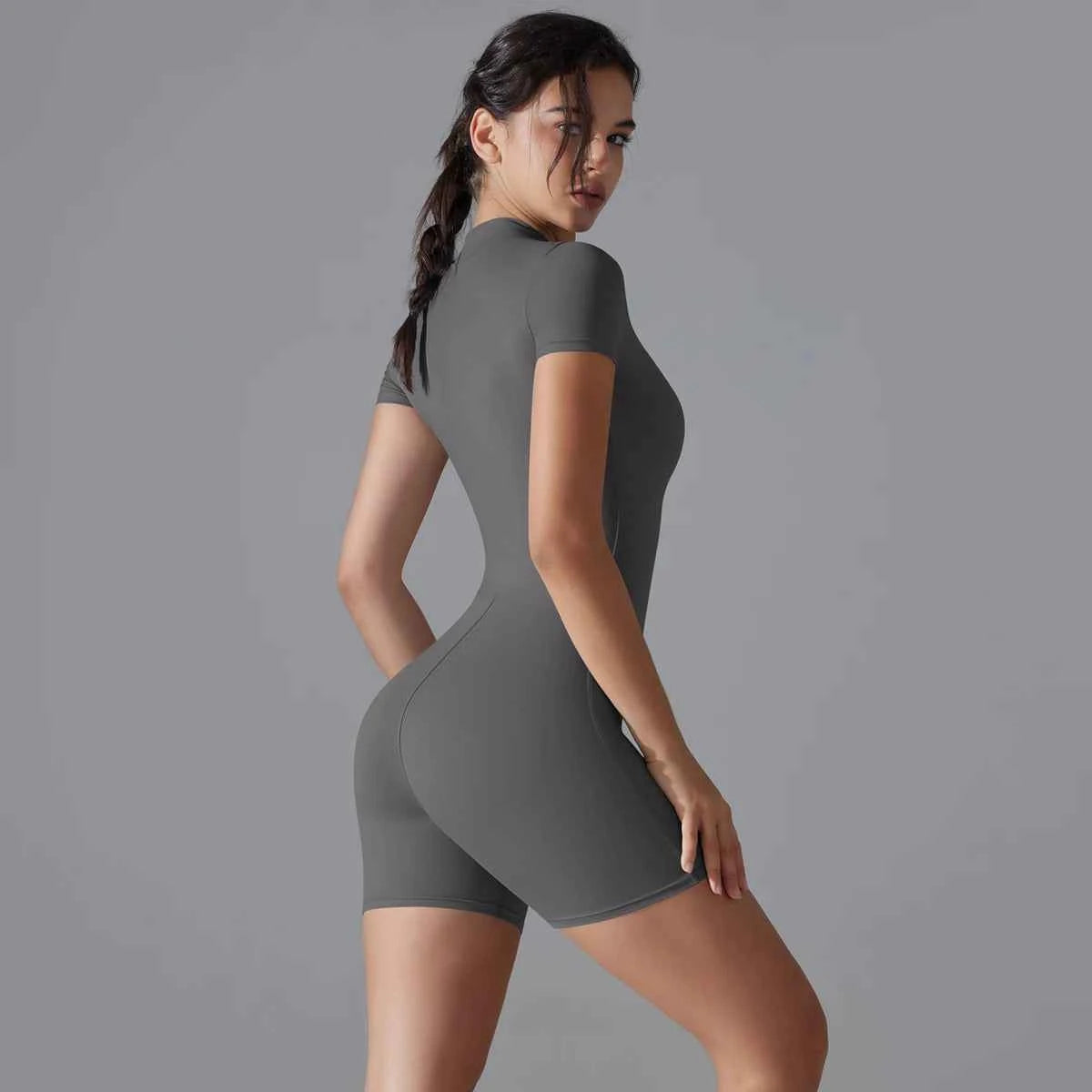 Short Sleeve Fitness Bodysuit Activewear