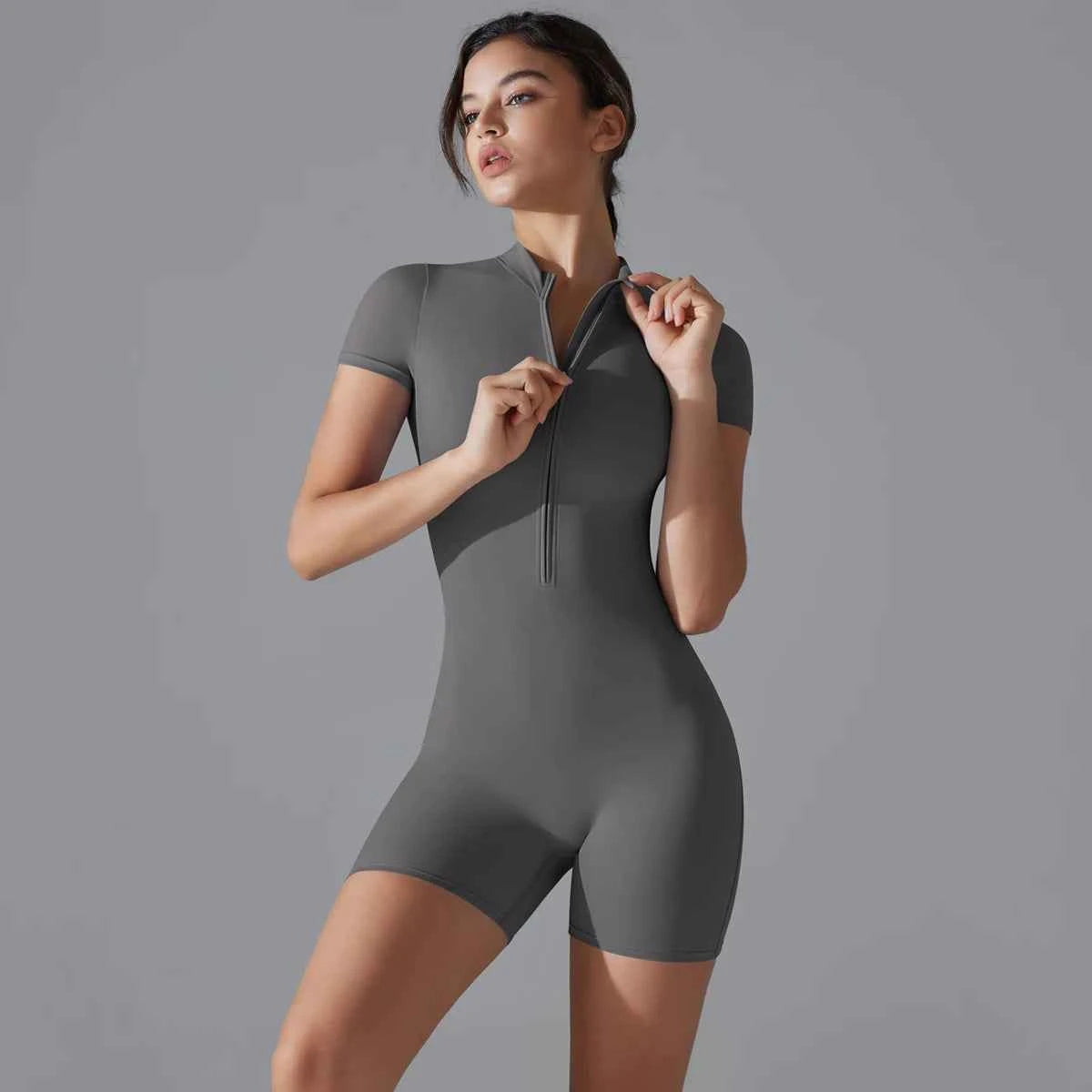 Short Sleeve Fitness Bodysuit Activewear