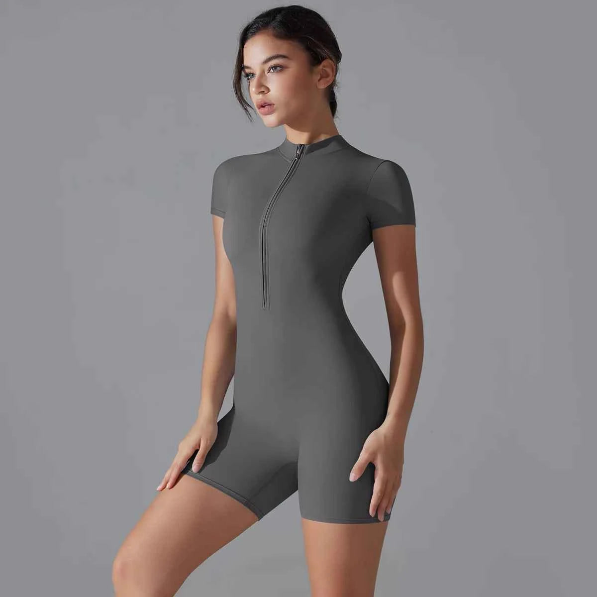 Short Sleeve Fitness Bodysuit Activewear