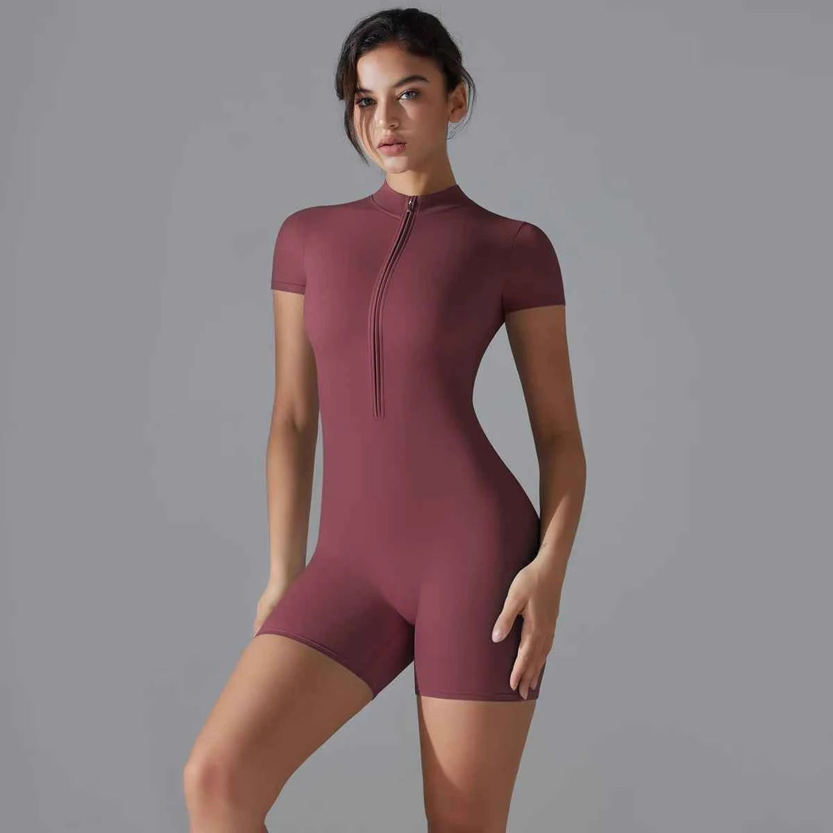 Short Sleeve Fitness Bodysuit Activewear