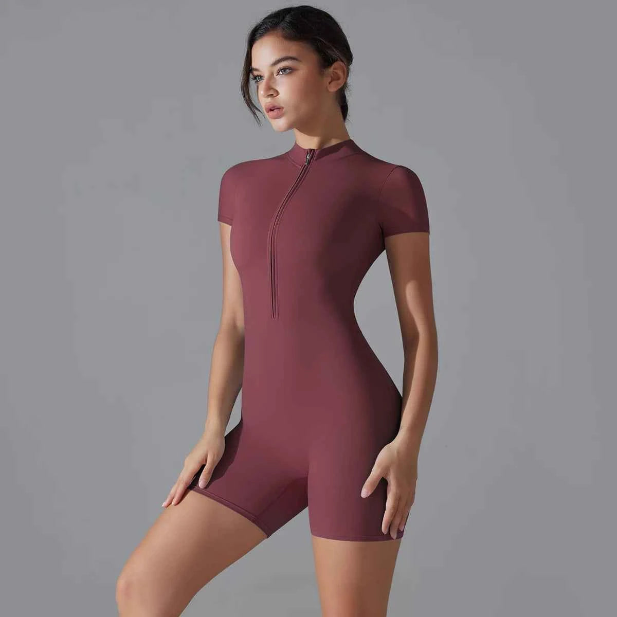 Short Sleeve Fitness Bodysuit Activewear