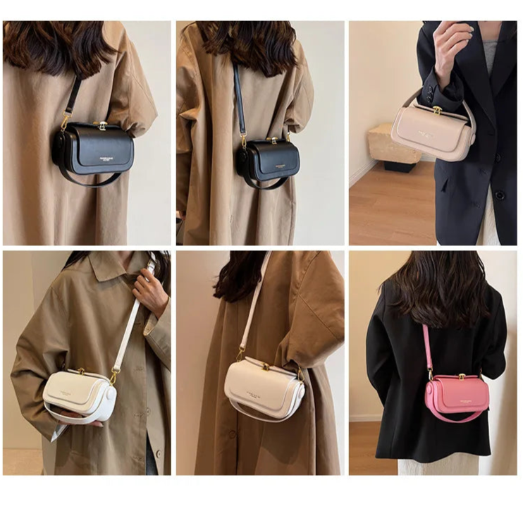 Women's Classic Versatile Retro Square Bag displayed in various colors and styles on models
