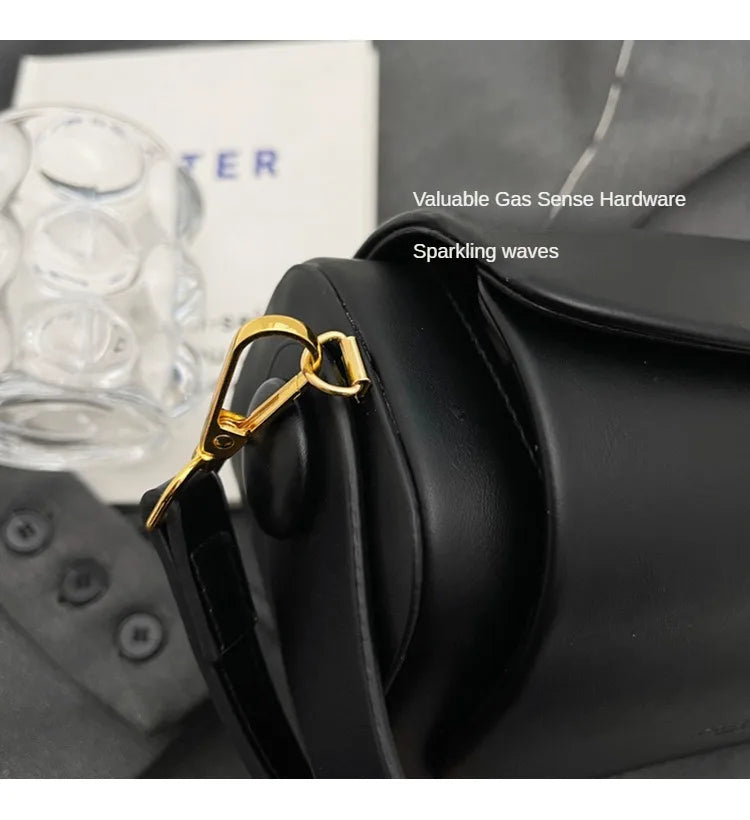 Women's Classic Versatile Retro Square Bag with gold hardware and elegant design for any occasion